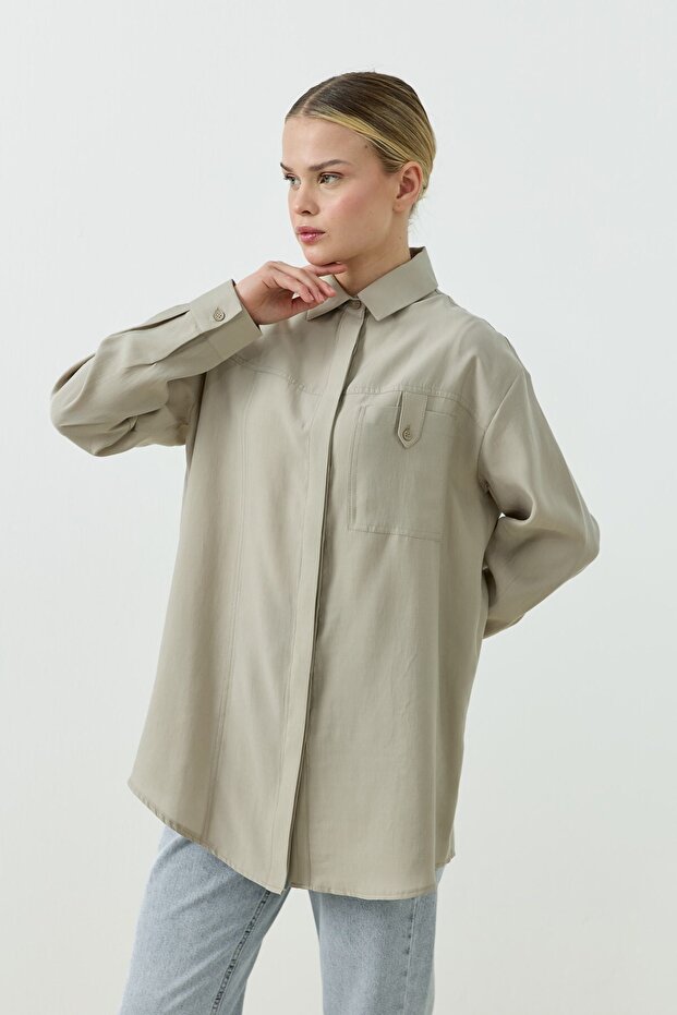 Valencia Gömlek Bej - 3