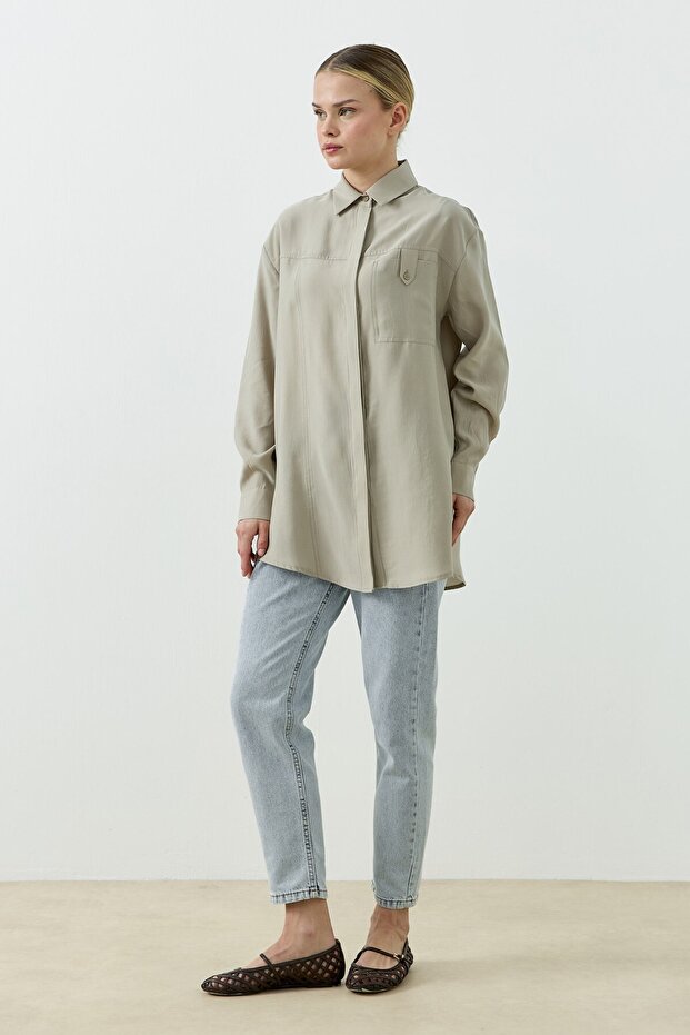 Valencia Gömlek Bej - 1