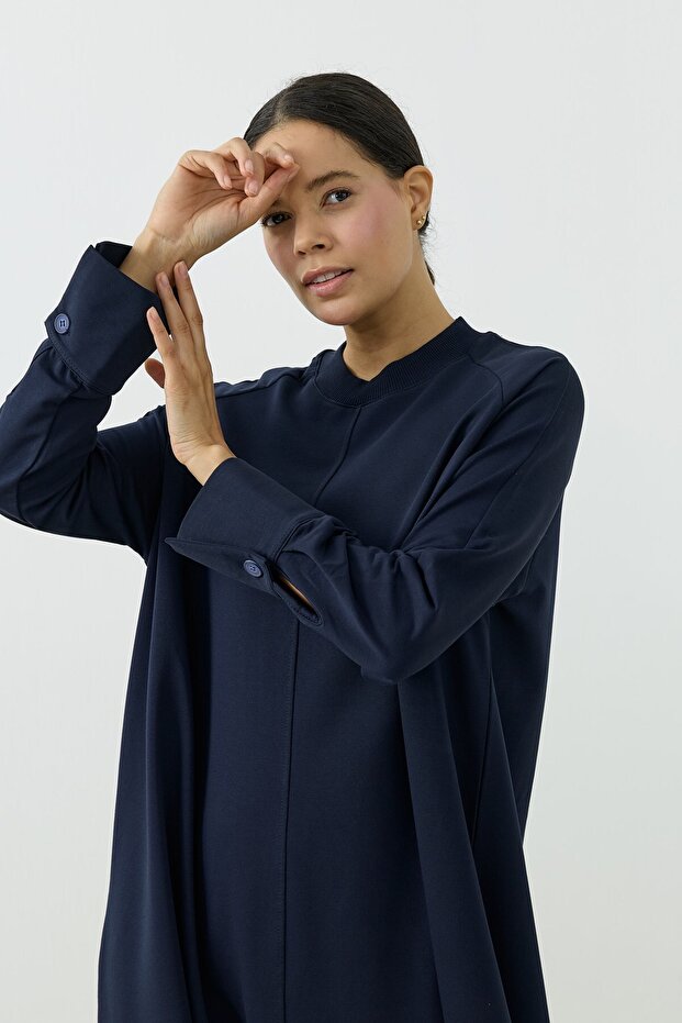 Sweatshirt Elbise Lacivert - 2