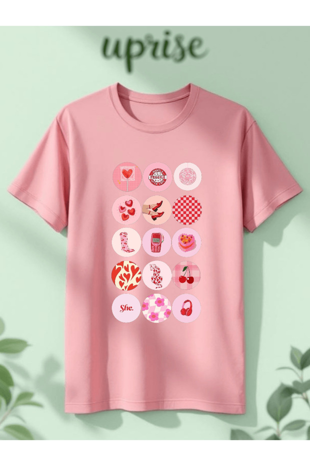 Girls Things Printed Cotton Lu Oversized T-Shirt