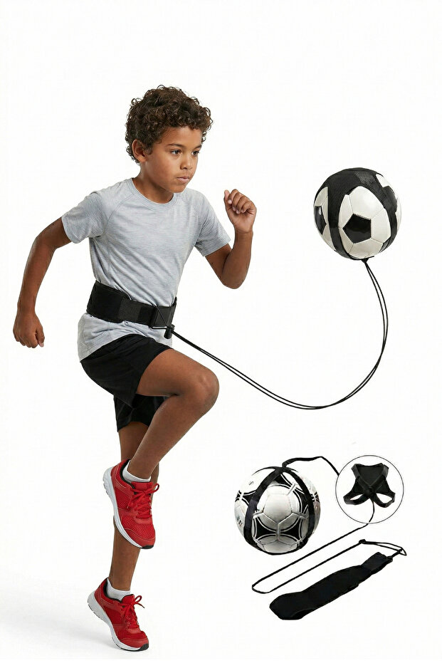 Adjustable Football Shin Guard Training Belt Ball Holder Waist Belt Training Training Exerciser
