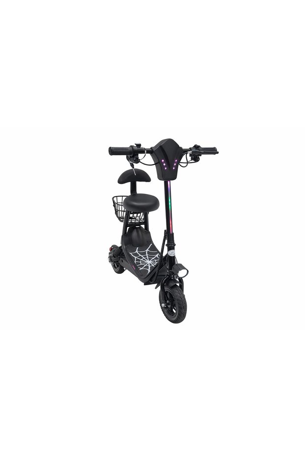 Kids Electric Scooter with Seat & Front Basket
