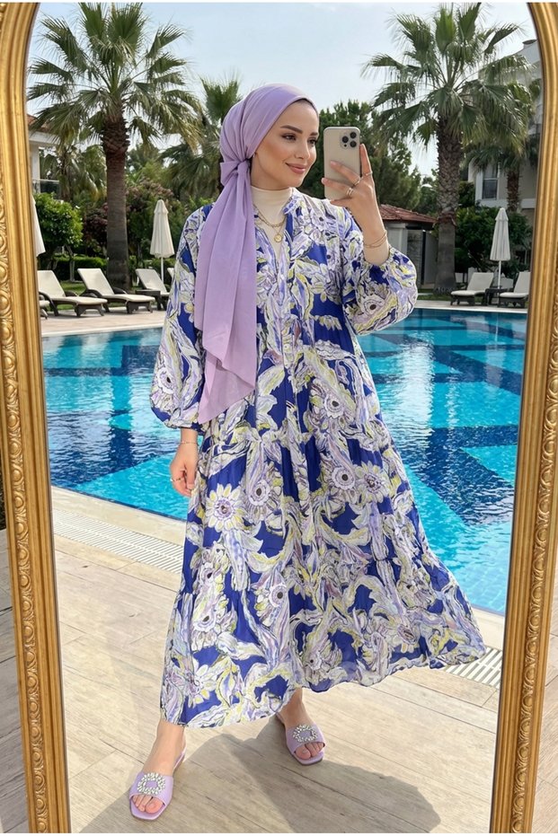 Women's Ethnic Chic Modest Dress Long Dress