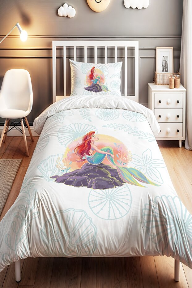 Mermaid's Dream Patterned Single Baby Kids Bedding Set