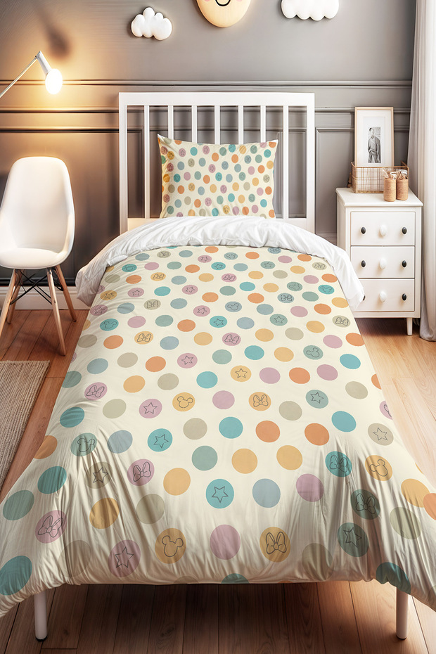 Colorful Dots Patterned Single Baby Kids Bedding Set