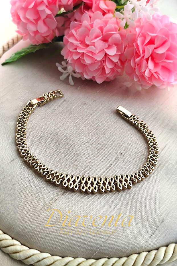 Xuping Vip Braided Model Bracelet Xuping Bracelet Gold Bracelet Does Not Tarnish/17+2Cm