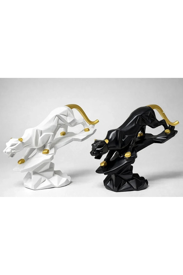 مجسم النمر المزخرف من البوليستر - 1
