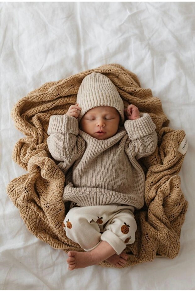 Knitted Brioche Knit Oversized Baby Children's Sweater