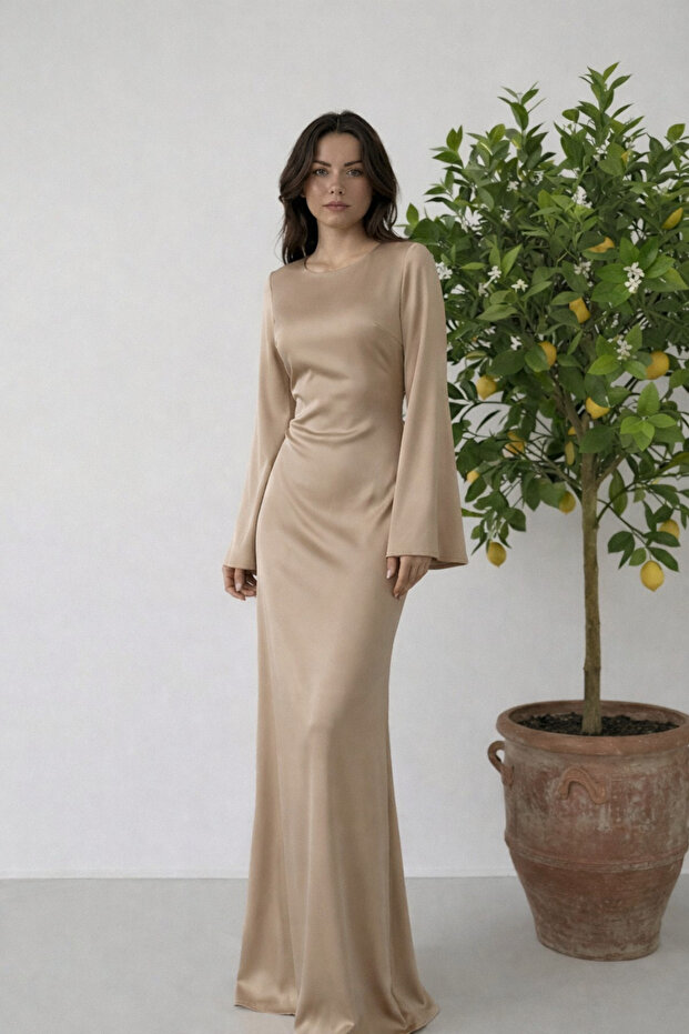 فستان سهرة بسحاب من الخلف - 1