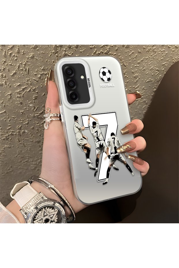 Samsung Galaxy A26 Compatible Silicone Edge Hard Back Anti-Fall Phone Case Cr7 Patterned