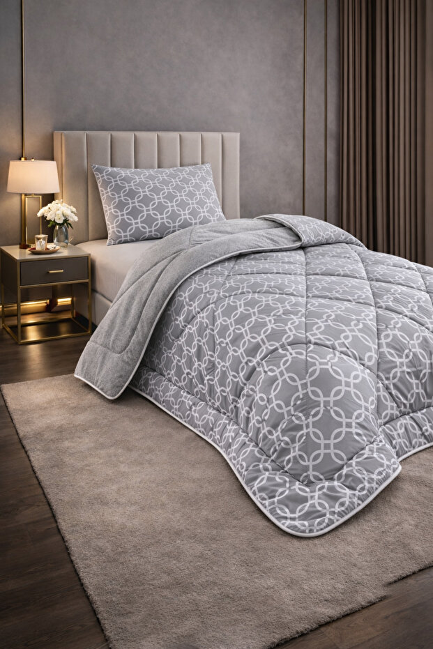 Single Duvet Set Patterned Welsoft Fleece ,Anti-Allergic, Reversible (Duvet + 1 Pillowcase)