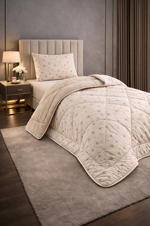 Single Duvet Set Patterned Welsoft Fleece ,Anti-Allergic, Reversible (Duvet + 1 Pillowcase)