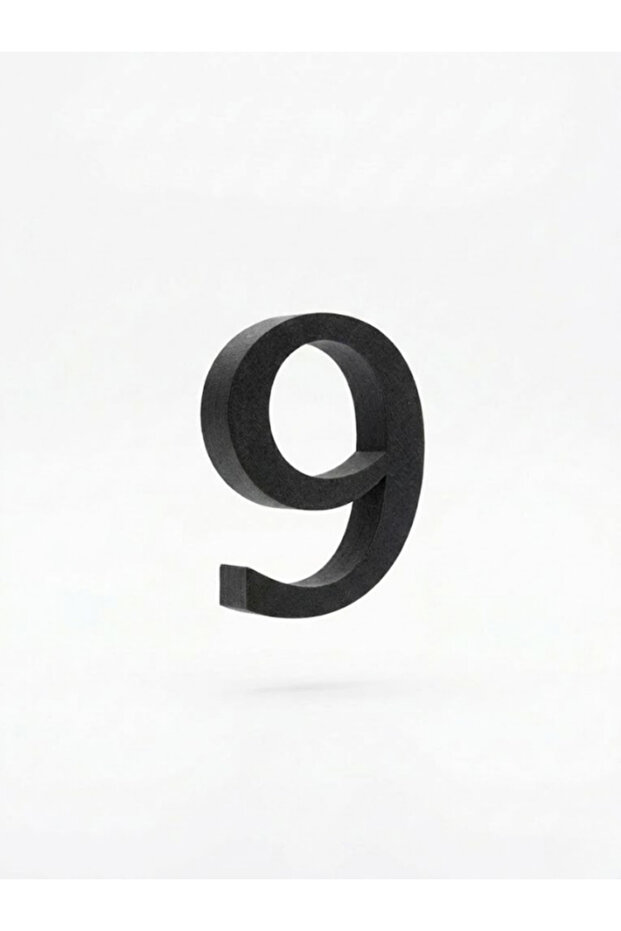 Door Apartment Number 5 cm Black Adhesive 3D Printing No - 9 Nine