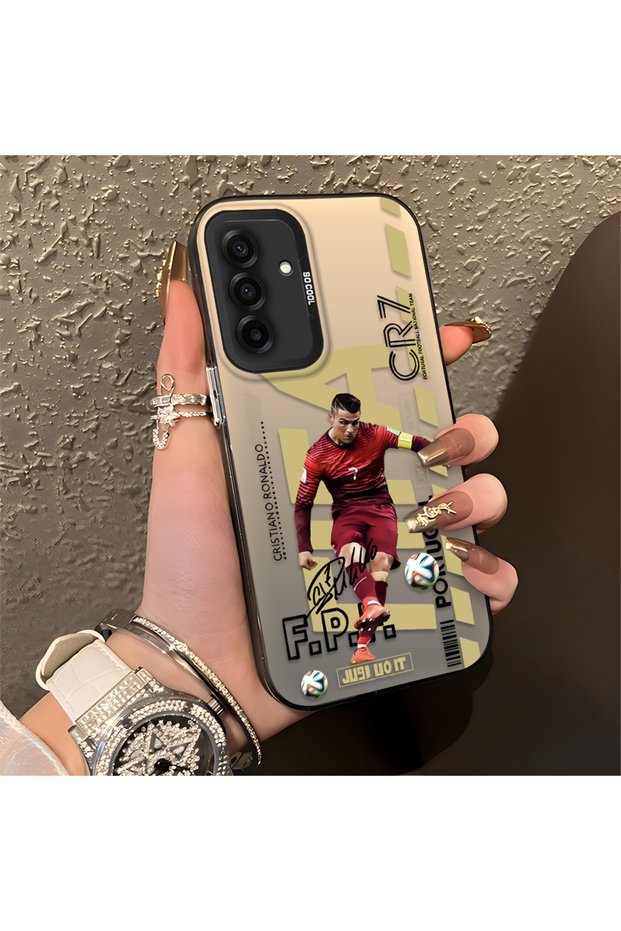 Samsung Galaxy A26 Compatible Silicone Edge Hard Back Anti-Fall Phone Case Cr7 Patterned