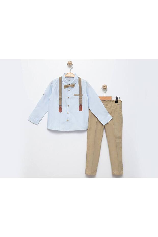 Shirt/Pants/Bow Tie/Straps Children's 4-Piece Set