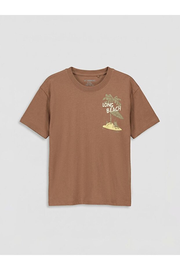 Crew Neck Printed Boy's T-Shirt