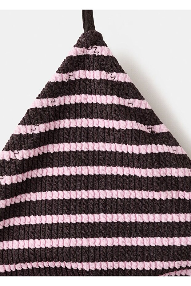 Triangle bikini top stripes - 5