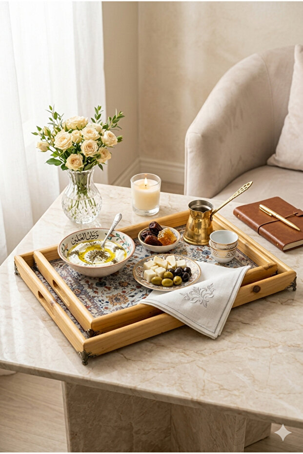 Multi-purpose serving tray set - 3