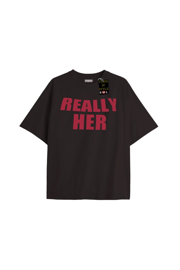 Black Oversized T-Shirt Reallyher Special Design