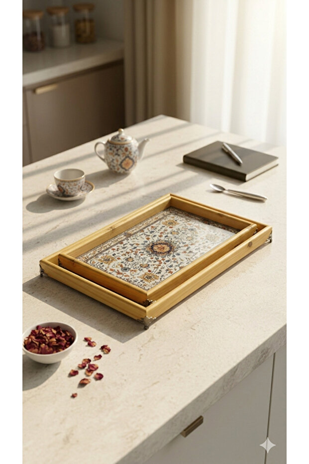 Multi-purpose serving tray set - 1