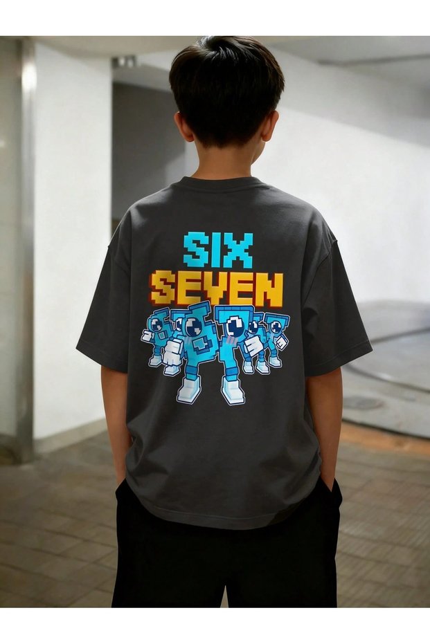 67 Six Seven Printed Crew Neck 100% Cotton Short Sleeve Kids and Youth T-Shirt
