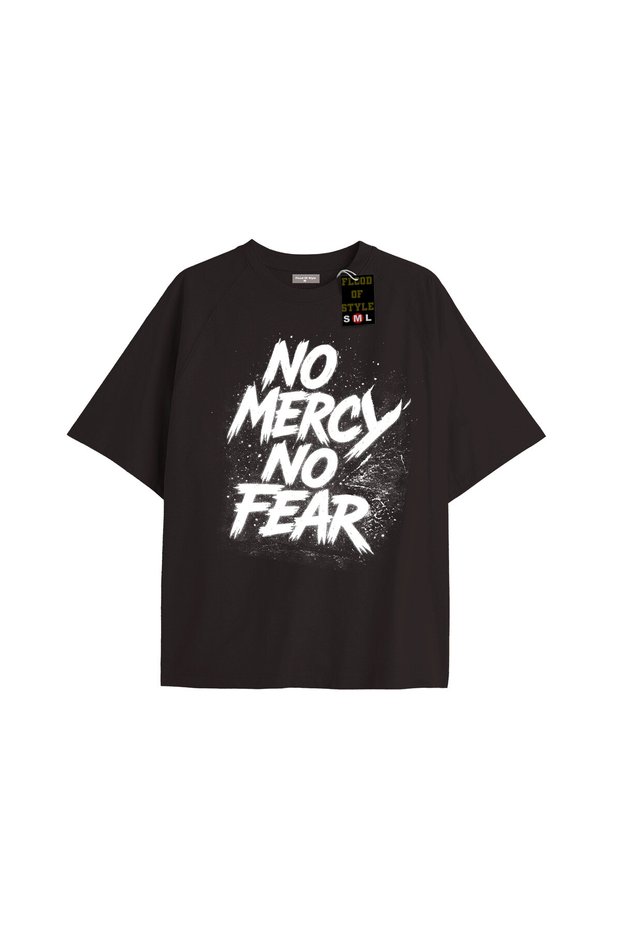 Black Oversized T-Shirt No Mercy Special Design
