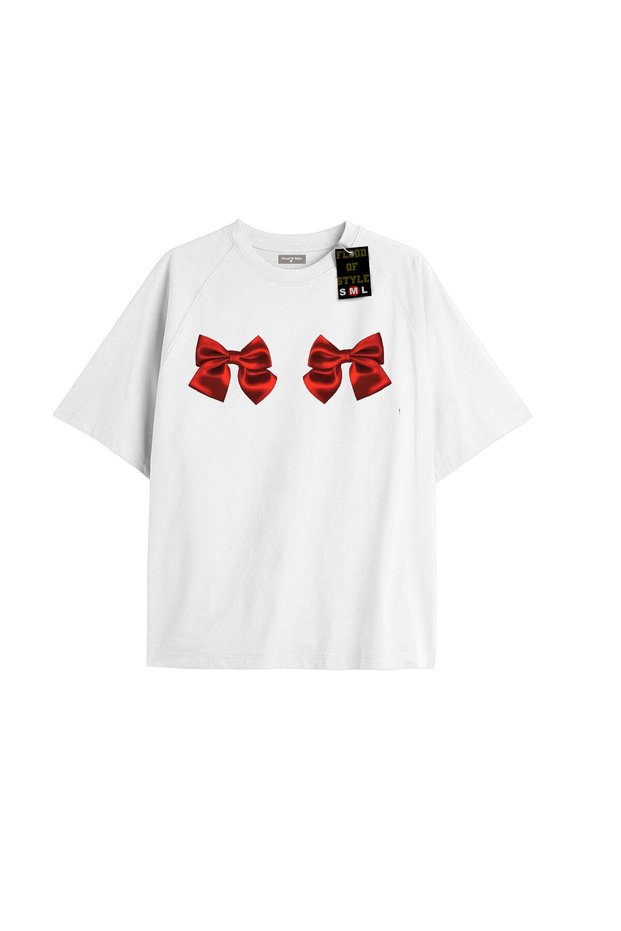 White Oversized T-Shirt Kurdalye Special Design