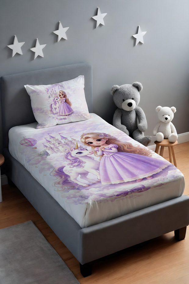 Cloudland Patterned Bedspread and Pillowcase - 2