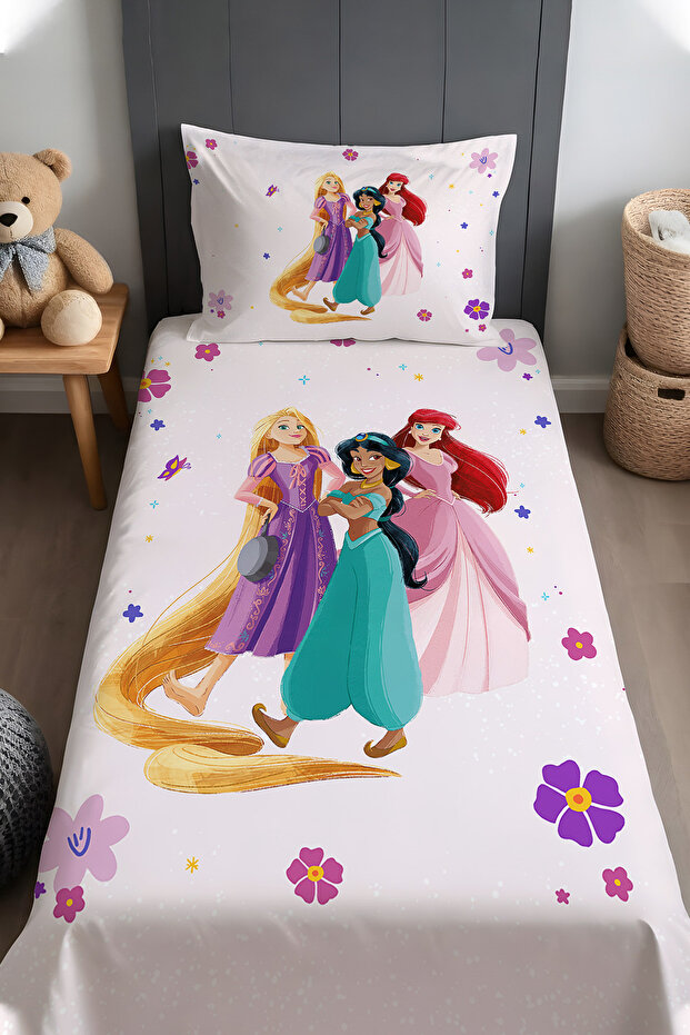 Fairy Tale Trio Patterned Bedspread and Pillowcase