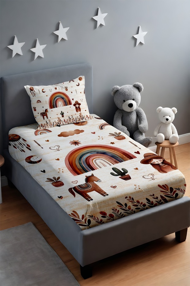 Desert Tale Patterned Bedspread and Pillowcase - 2