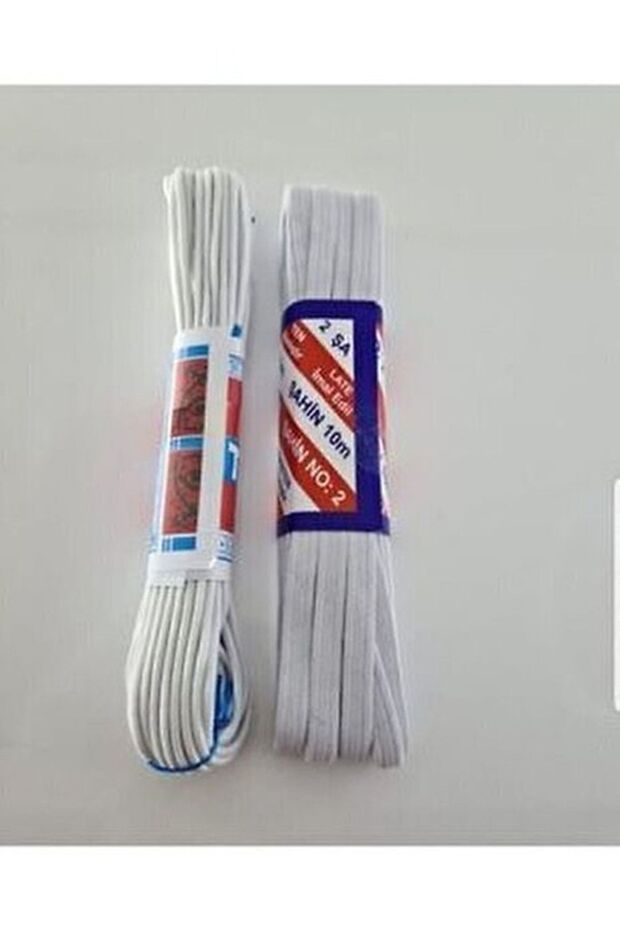 Waist Leg Frost Rubber Round And Flat Wide White Rubber 10 Meters + 10 Meters Latex Product 2 Pieces