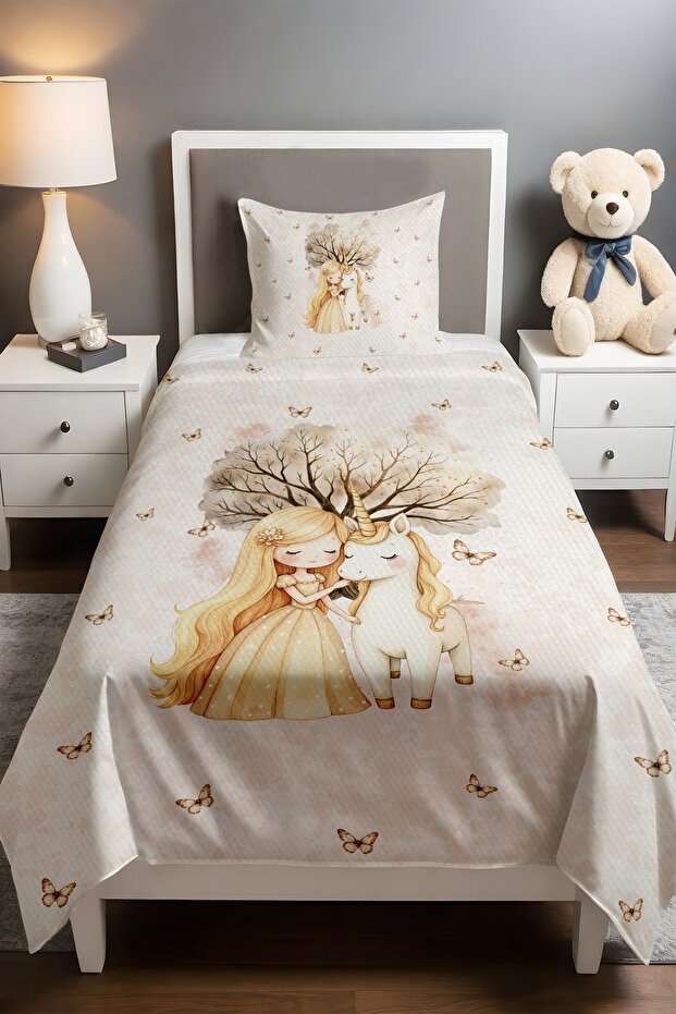 Butterfly Love Patterned Single Baby Kids Piqué Set