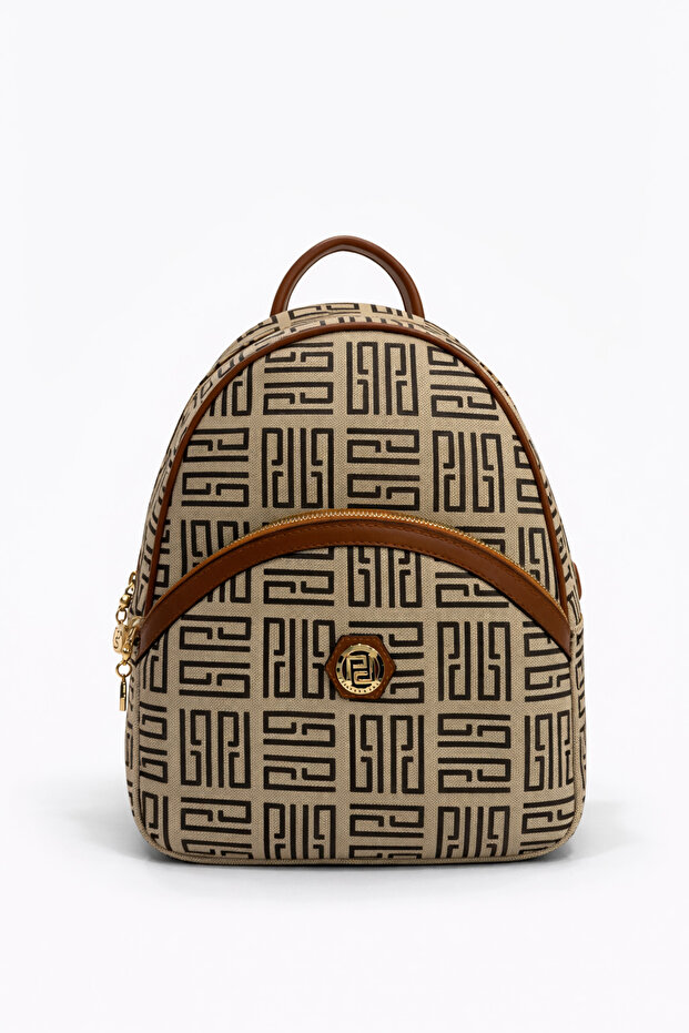 Women's Backpack Labirent Beige Tan 945