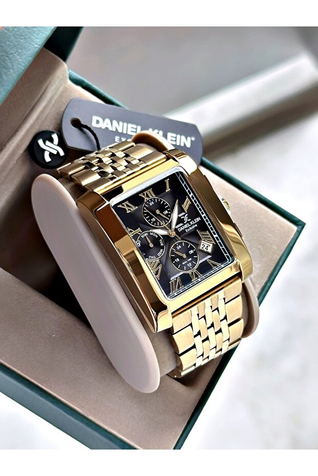 ساعة يد رجالية من دانيال كلاين بعلبة مربعة الشكل - 3