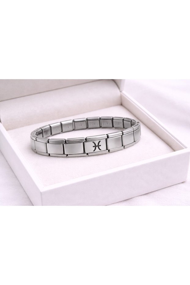 Steel Nomination Bracelet Pisces Zodiac Sign | Stainless Steel Zodiac Bracelet | Elegant and Meaningful Design