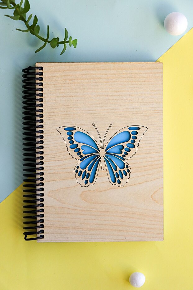 Natural Wood Cover Unlined Notebook – Stylish and Durable Design