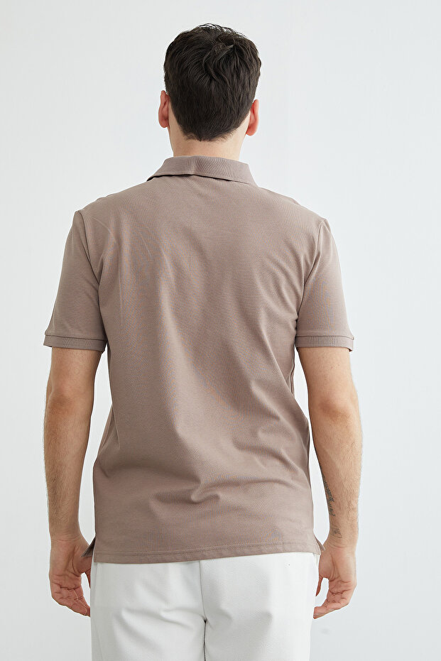 Basic Polo Yaka Pike Tişört - 7