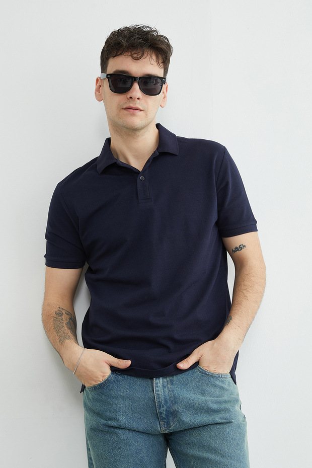Basic Polo Yaka Pike Tişört - 2