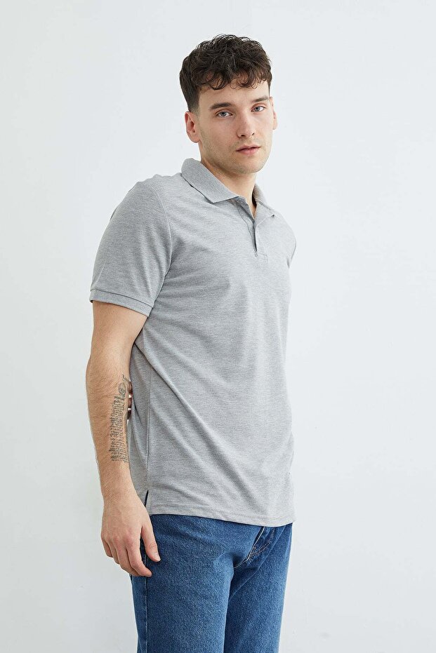 Basic Polo Yaka Pike Tişört - 4