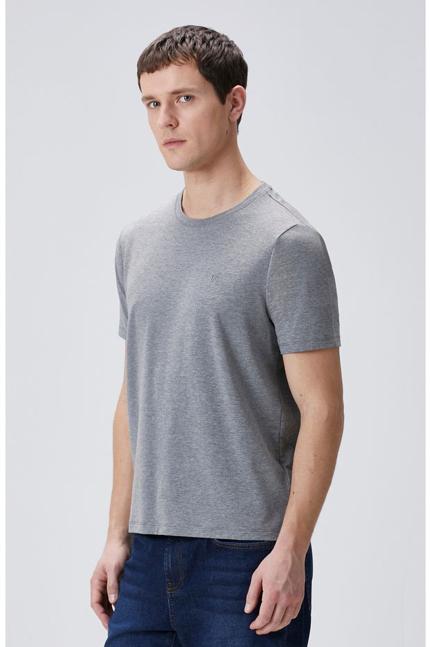 Gri Melanj Tshırt - 4