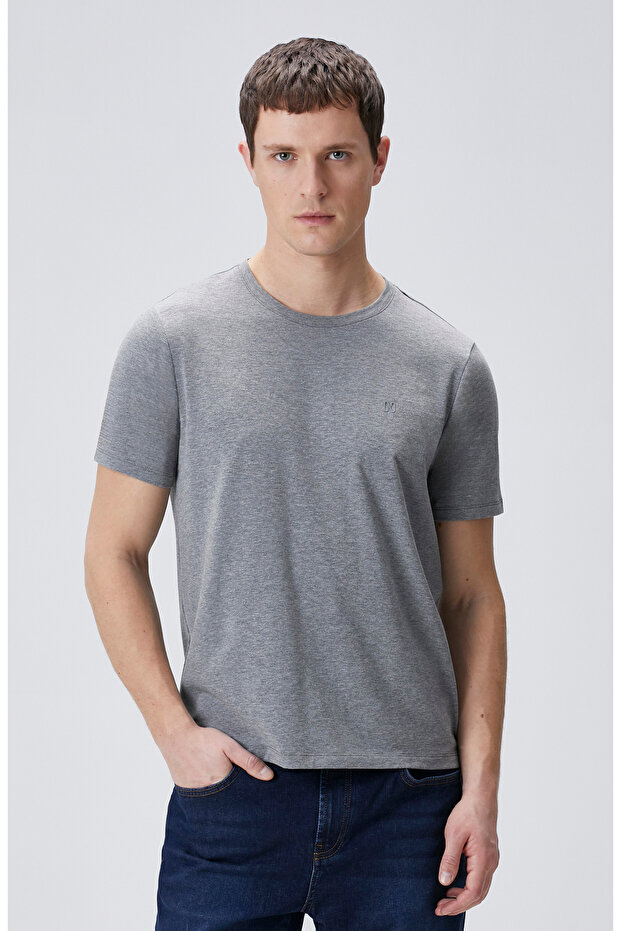 Gri Melanj Tshırt - 2