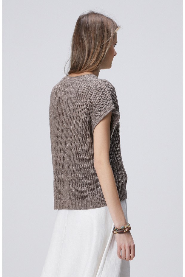 Vizon Nakış Detaylı Triko - 5