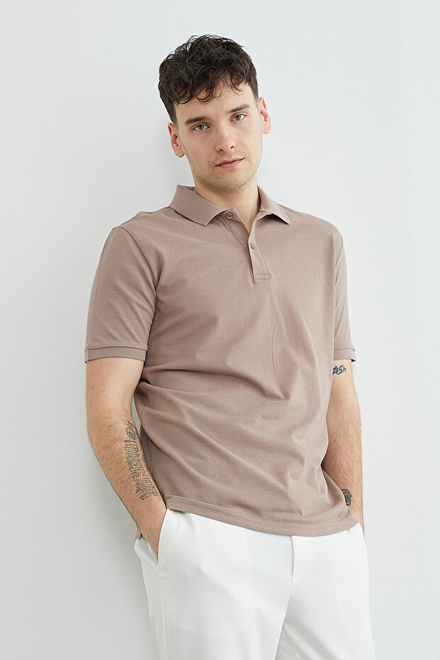 Basic Polo Yaka Pike Tişört - 5