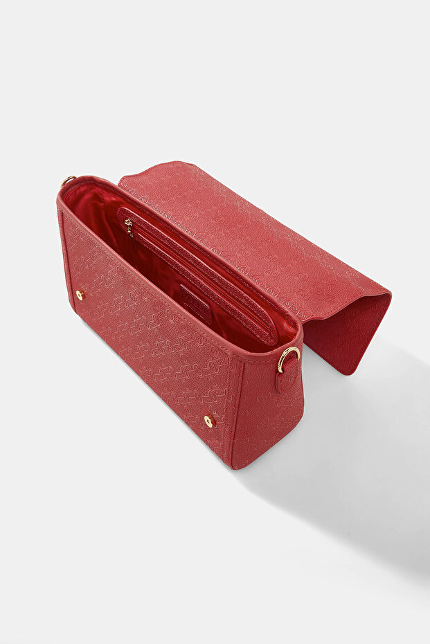 KIRMIZI MONOGRAM ÇANTA - 7