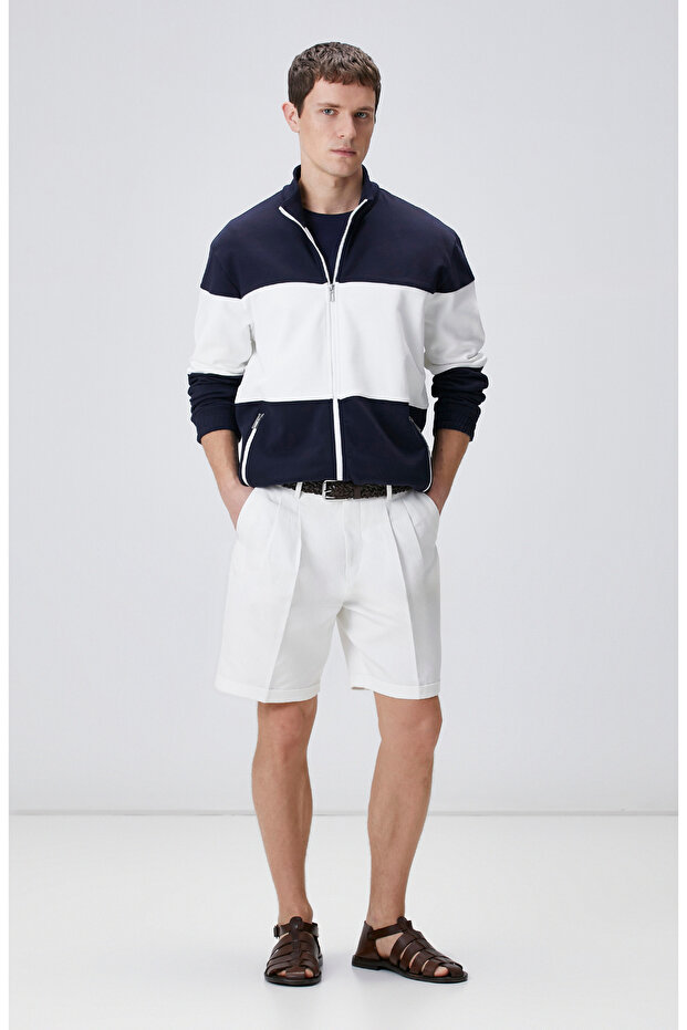 Lacivert Sweatshırt - 1