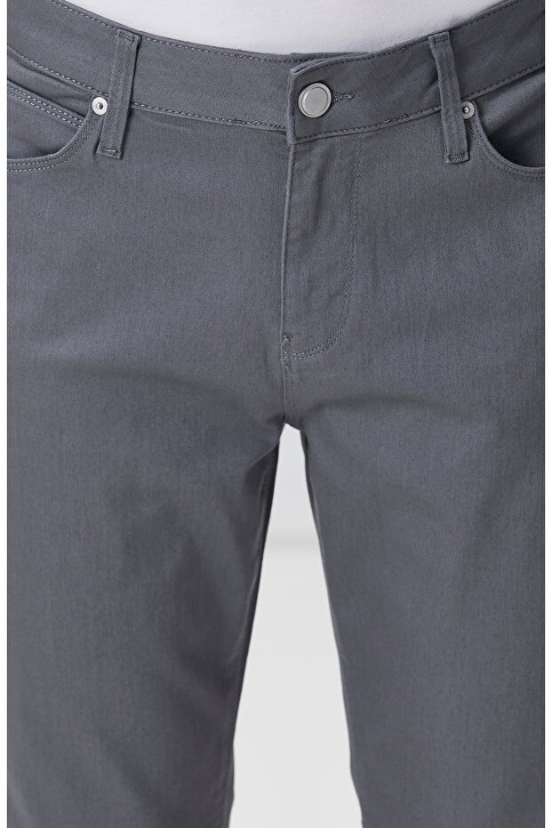 Gri Casual Pantolon - 4