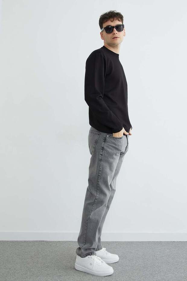 سويت شيرت بيسك كولار قماش مودال - 3