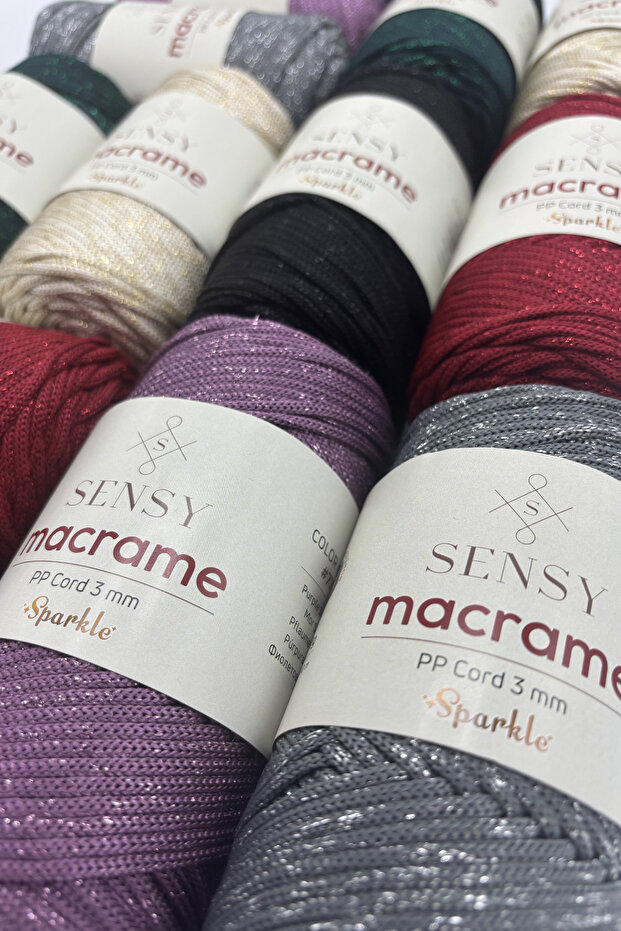 خيط 3 مم لمّاع بوليستر مكرمية رمادي 250 جرام خيط سوبا و خيط حقيبة بلي بوليستر - 7