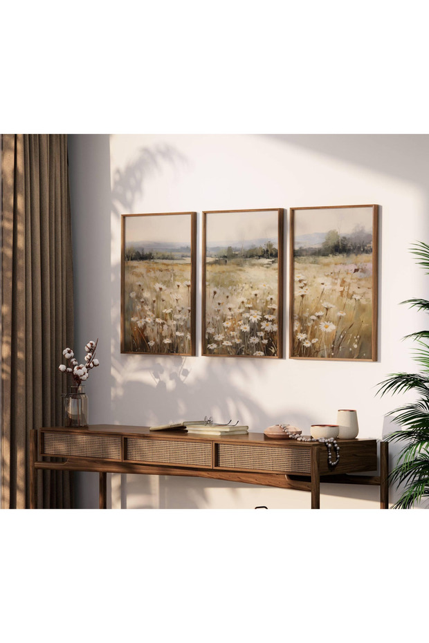 Wooden Framed 3-Piece Painting Qmrc