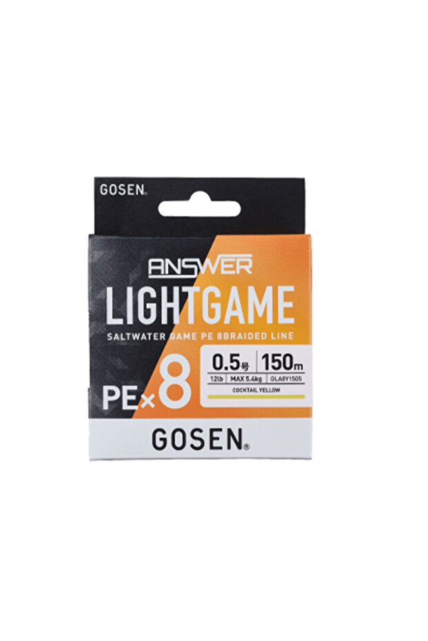 لعبة Answer Light PE8 خيط الحياكة LRF 150 متر كوكتيلي أصفر